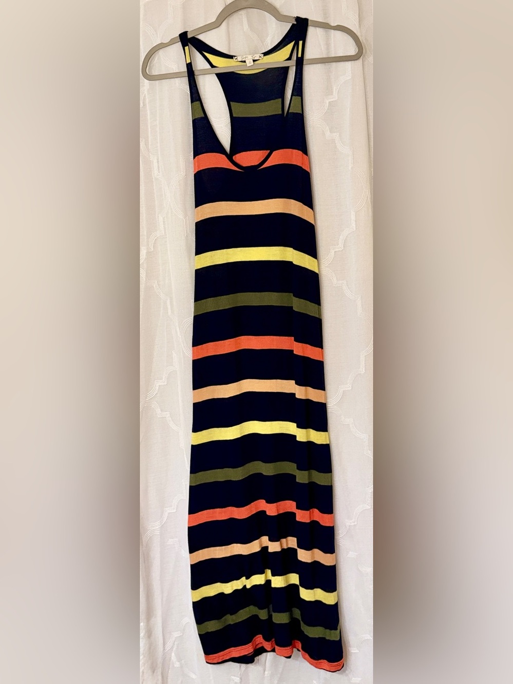 Soft Joie Navy Striped Racerback Maxi Dress XS